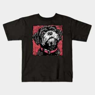 Retro Art Affenpinscher Dog Lover Kids T-Shirt